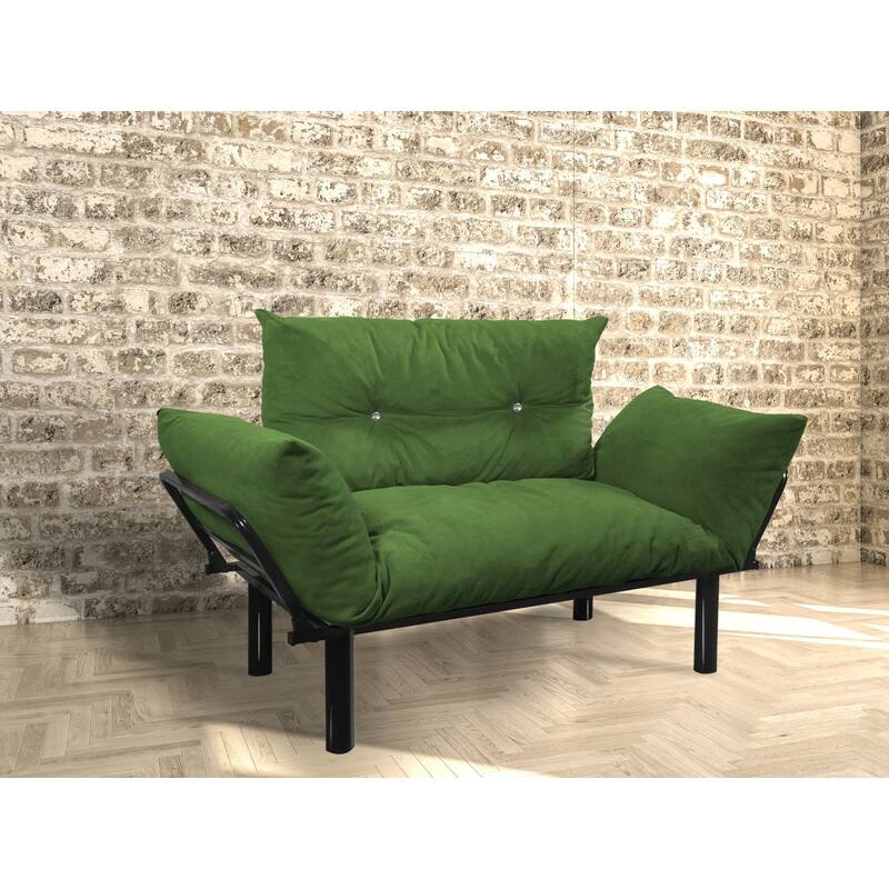Comfortable and Stylish Sofa Bed with Ample Storage and Adjustable Backrest, Perfect for Relaxing and Entertaining. - Green-1