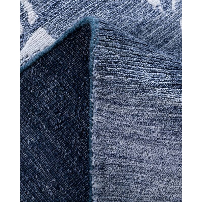 Modern One-of-a-Kind Hand-Knotted Area Rug - Gray, 9' 2" x 12' 0" - 9' 2" x 12' 0"