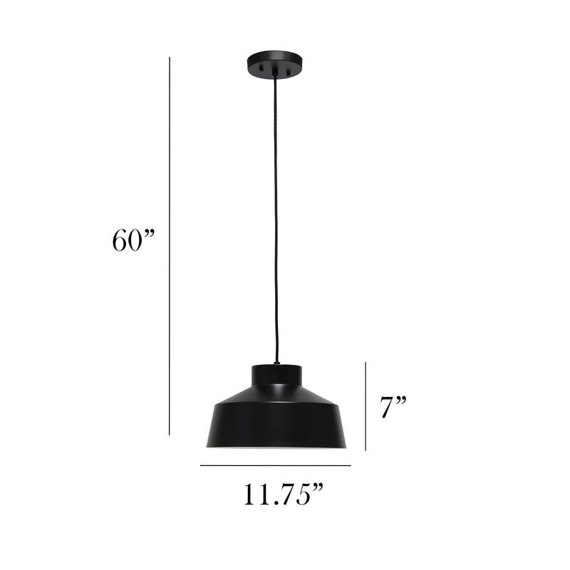 60 in. 1 Light Black Farmhouse Pendant