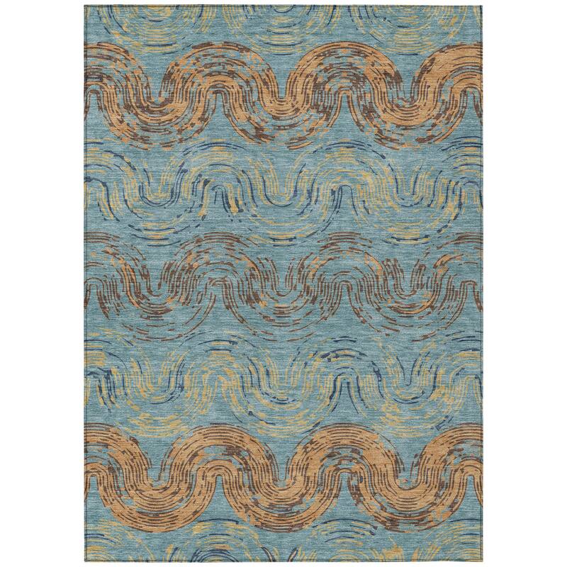 Machine Washable Indoor/ Outdoor Modern Ari Chantille Rug