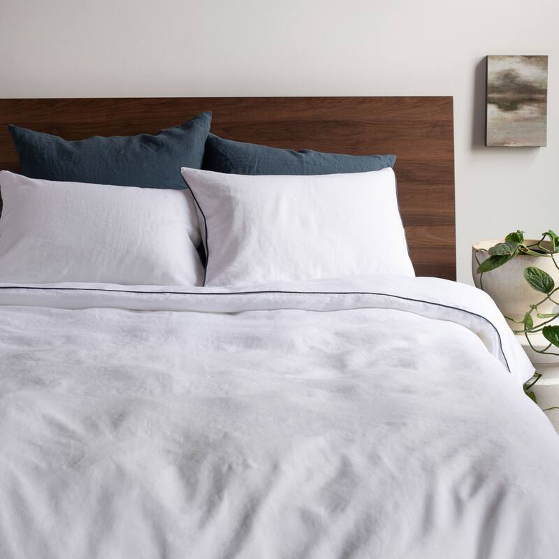 100% French Linen Pillowcase Set by BOKSER HOME