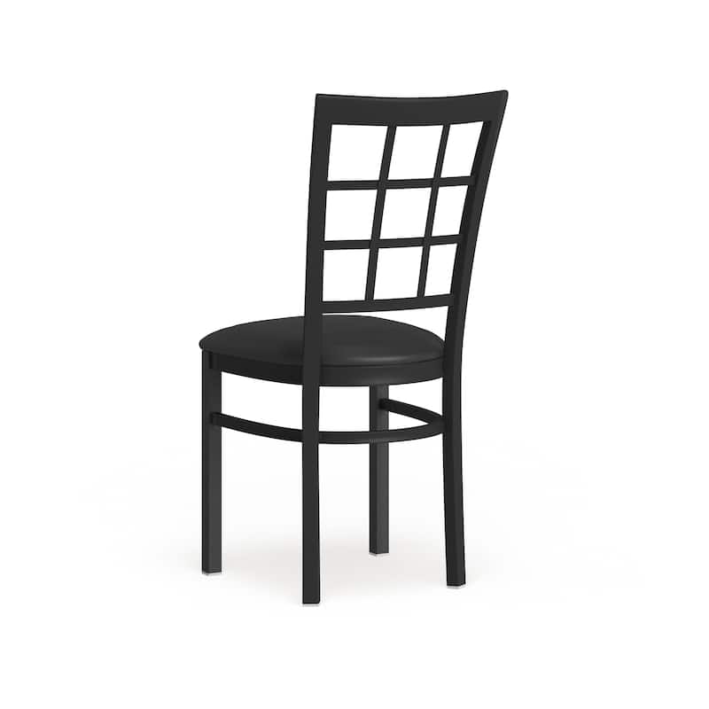 Window Back Metal Restaurant Chair - 16.75"W x 20"D x 36.5"H - 16.75"W x 20"D x 36.5"H