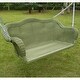 preview thumbnail 7 of 6, International Caravan Resin Wicker Hanging Loveseat Swing Antique Moss