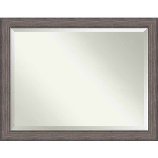 Bathroom Mirror Oversize Large, Country Barnwood 46 x 36-inch - 35.25 x 45.25 x 0.741 inches deep. Opens flyout.