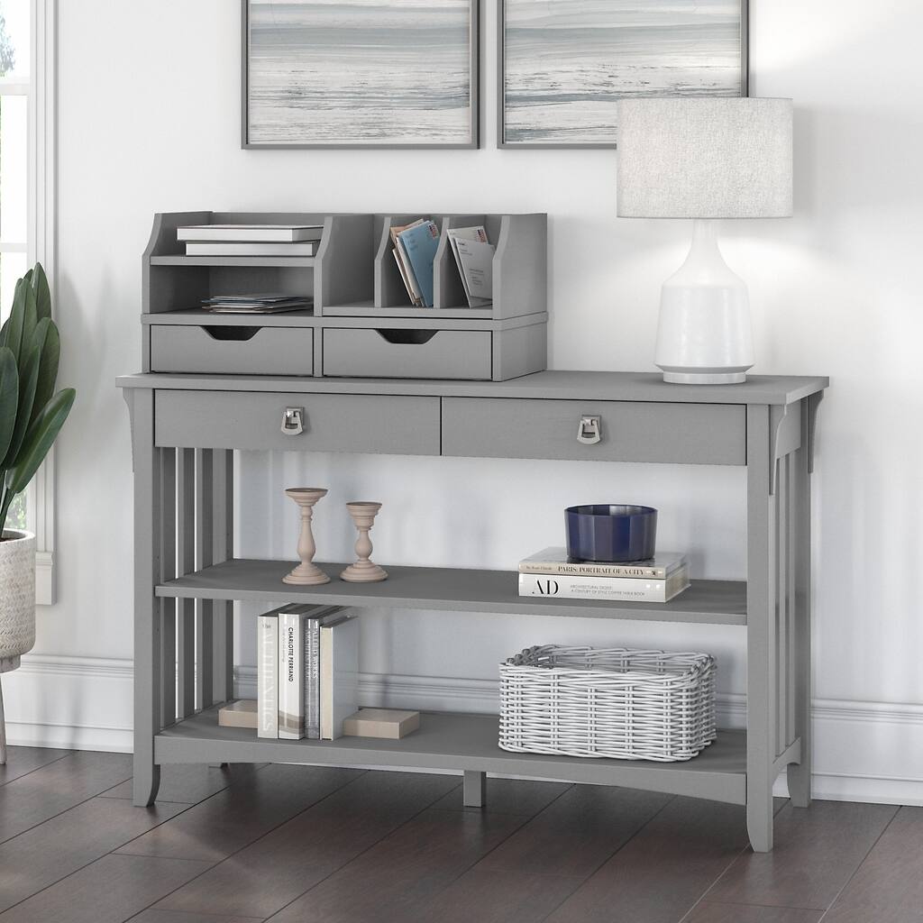 Salinas Console Table with Storage and Organizers by Bush Furniture