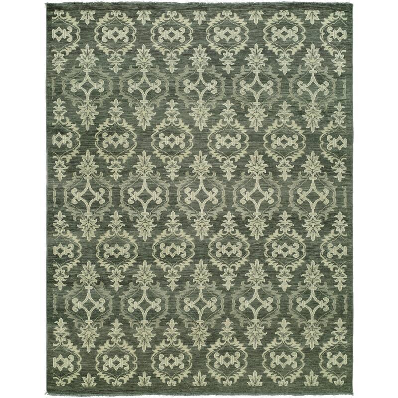 Transitional Multi-Colored Hand-Knotted Wool Area Rug - 2' x 3' - Multi-Colored