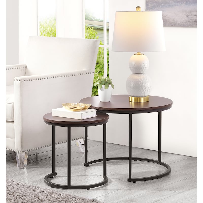 Ledel Modern 2-Piece Nesting Coffee Table Set