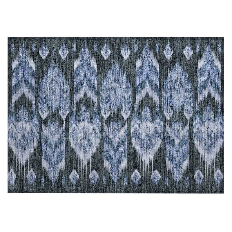 Machine Washable Indoor/ Outdoor Chantille Abstract Boho Rug