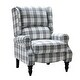 preview thumbnail 16 of 100, Olympus Upholstered Classic Manual Wingback Recliner with Spindle Legs by HULALA HOME