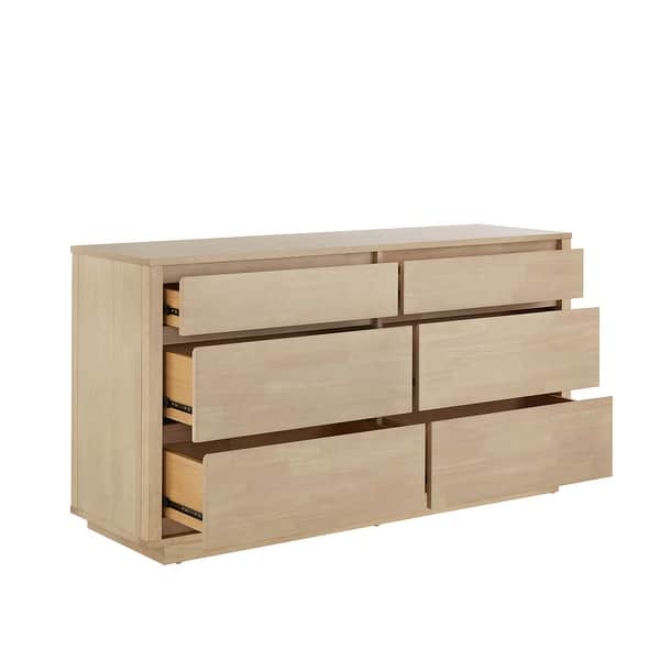 ingleside danish-inspired 6-drawer dresser by inspire q modern - natural Maxi-Cosi Nursery Embraced Forms 6-Drawer Dresser Aldea Home & Baby