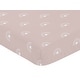preview thumbnail 3 of 4, Mauve and White Boho Rainbow Collection Girl Fitted Crib Sheet - Pink Dusty Rose White Bohemian Celestial Sky Outdoors Nature