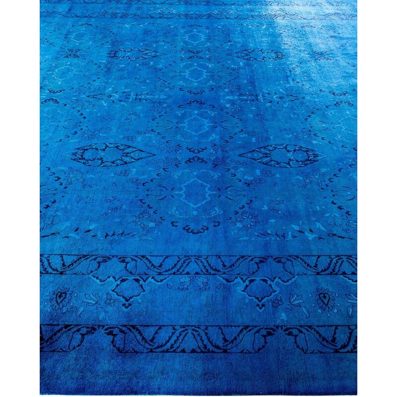 Fine Vibrance, One-of-a-Kind Hand-Knotted Area Rug - Blue, 10' 1" x 13' 10" - 10' 1" x 13' 10"