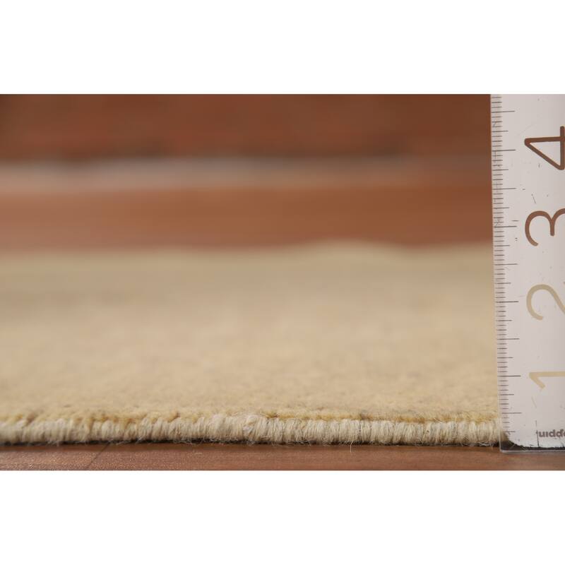 Gabbeh Oriental Foyer Rug Hand-Knotted Solid Wool Carpet - 2'9"x 4'1"