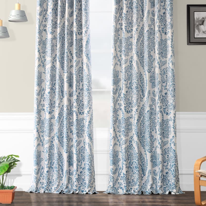 Exclusive Fabrics Tea Time Room Darkening Curtain (2 Panels)