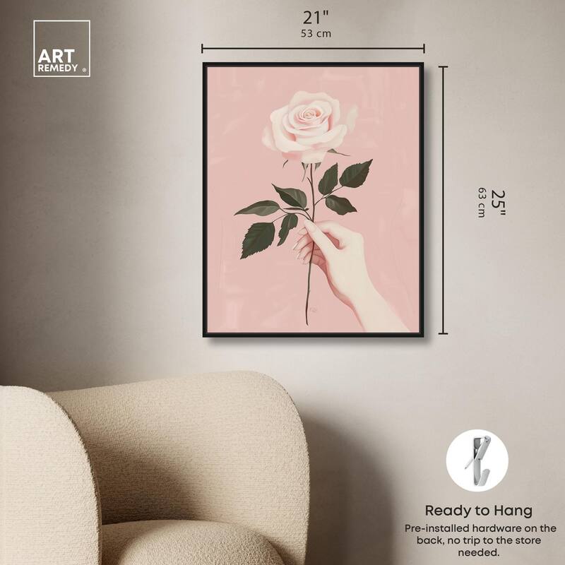 Gift of a Rose Canvas by Art Remedy