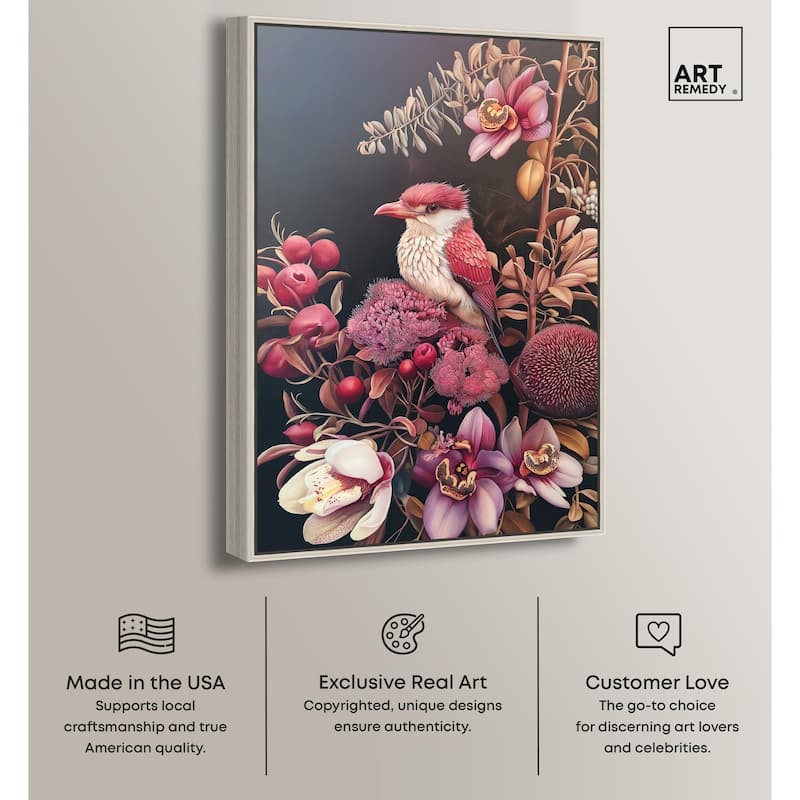Bird and Bloom Canvas by Art Remedy