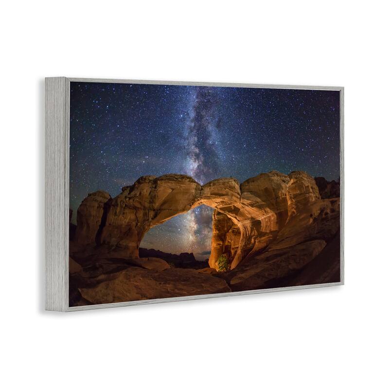 Stupell Starry Sky Through Desert Arch Framed Giclee Art Design By Royce Bair