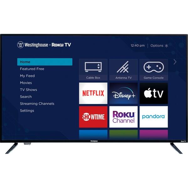 Westinghouse 43 Inch Roku Hd 4k Tv Black Overstock 32139560