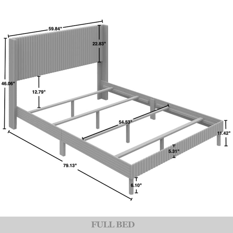 CraftPorch Sophistique Wingback Velvet Upholstered Bed