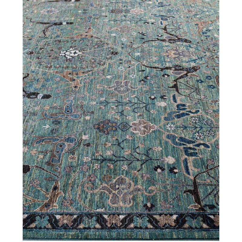 Serapi One-of-a-Kind Hand-Knotted Area Rug - Green - 8' 3" x 9' 9"