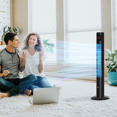 46" Tower Fan With 3 Speed And 12h Timer