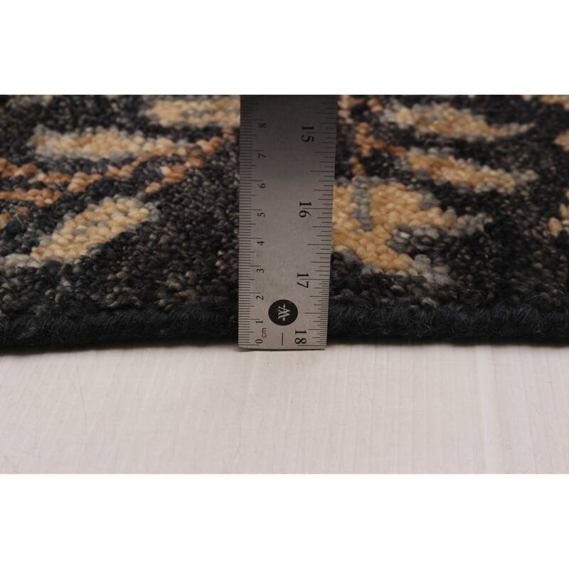 ECARPETGALLERY Hand-knotted Jules Serapi Dark Navy Wool Rug - 7'9 x 9'11