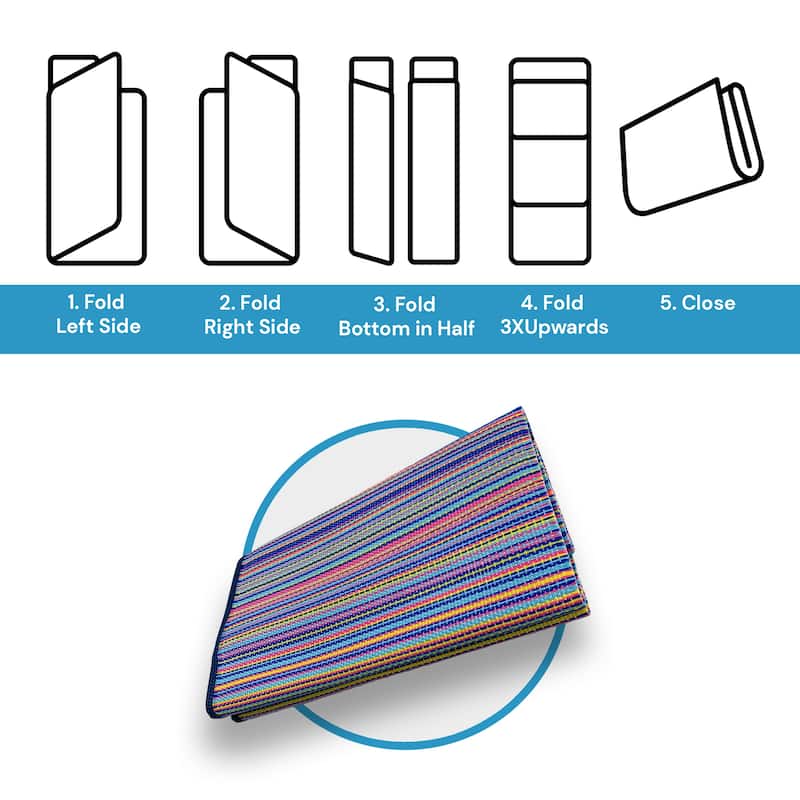 Lalune Beach Stripe Indoor Outdoor Area Rug