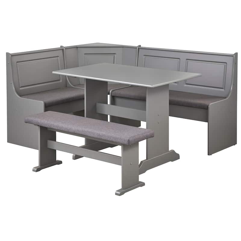 Simple Living Polly 3-piece Cushioned Corner Nook Dining Set