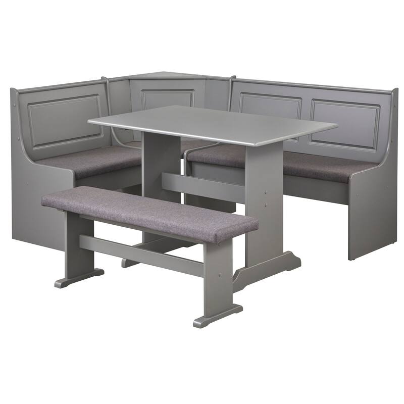 Simple Living Polly 3-piece Cushioned Corner Nook Dining Set