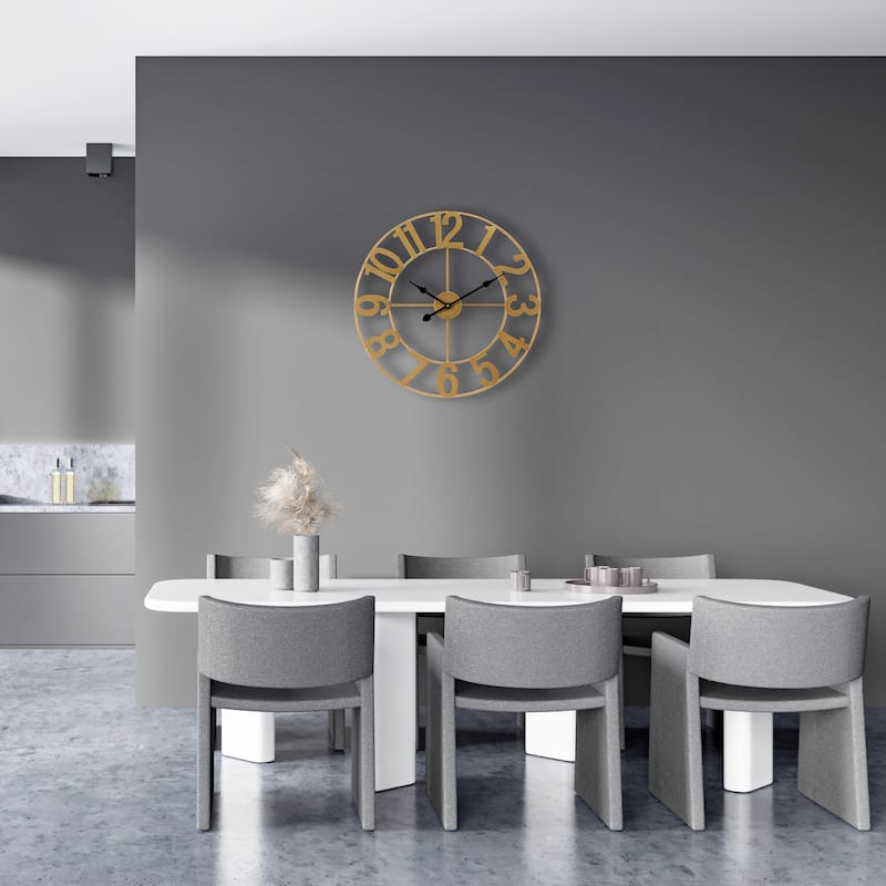 Sorbus Large 16 inch Decorative Round Analog Wall Clock Battery Operated With Numeral Style Design - 16"