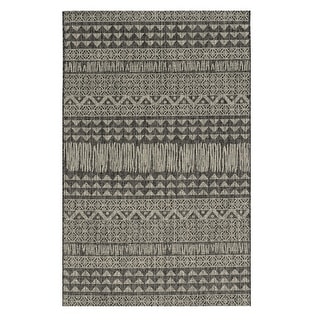 3'X4' Charcoal Machine Woven Uv Treated Tribal Indoor Outdoor Accent Rug 3'X4' Charcoal Machine Woven Uv Treated Tribal Indoor Outdoor Accent Rug