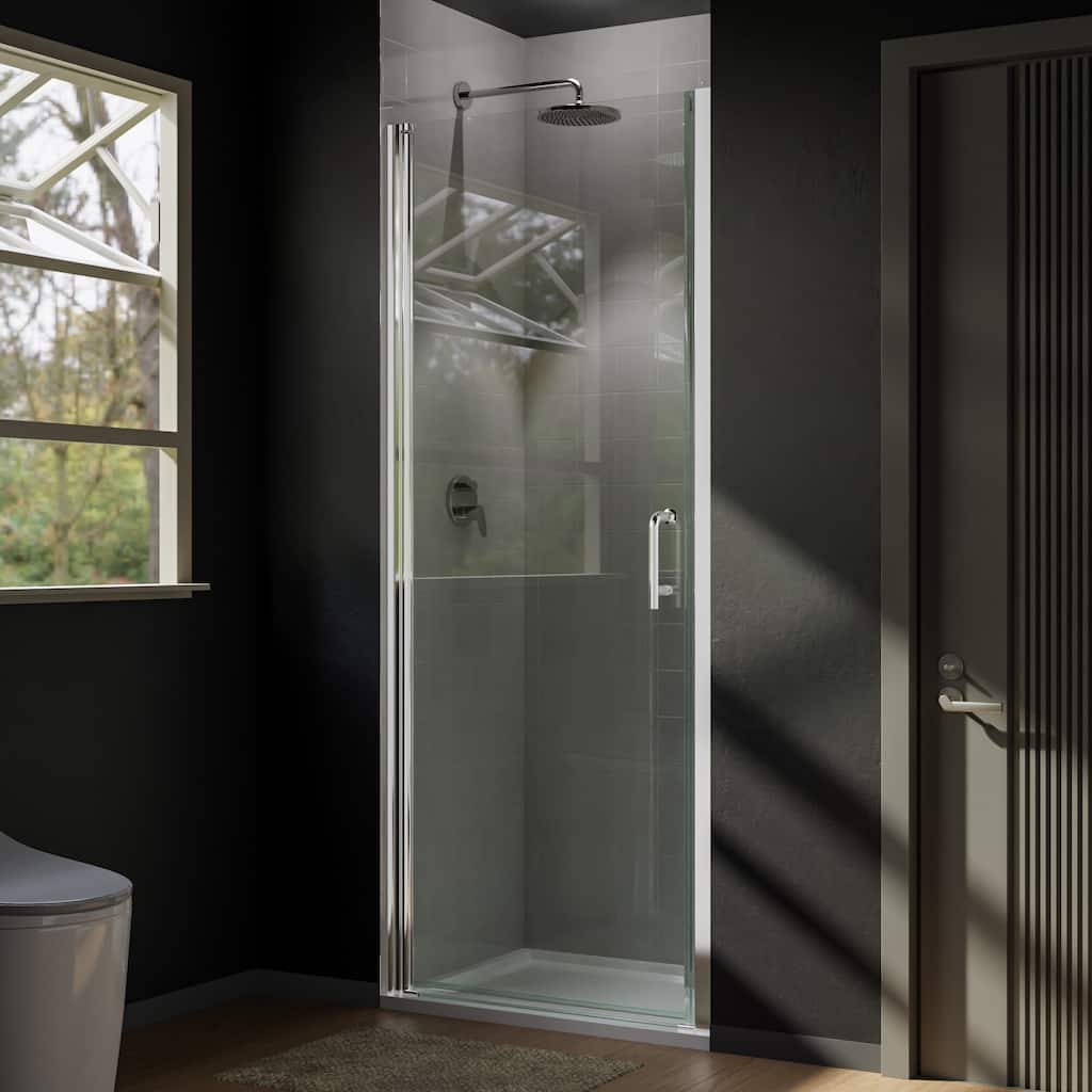 Pivot Frameless Shower Door with Clear Glass