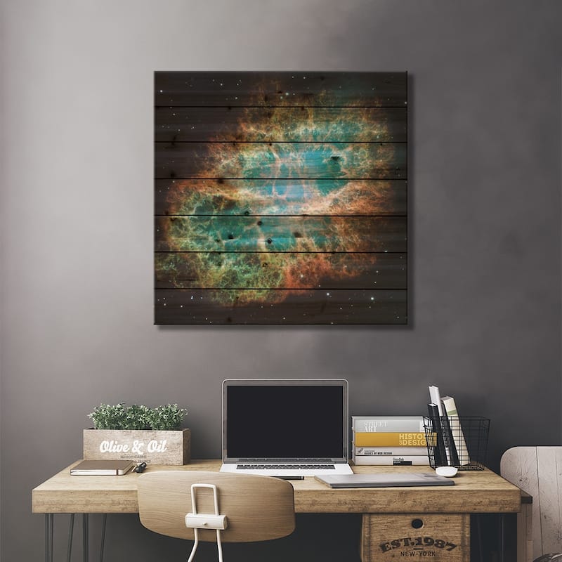 Extreme Detail, Crab Nebula, Messier 1 Print On Wood by NASA - Multi-Color