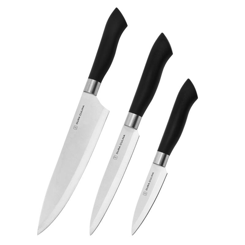 Dura Living High Carbon Kitchen Knife Sets - 3 Piece Knife Set
