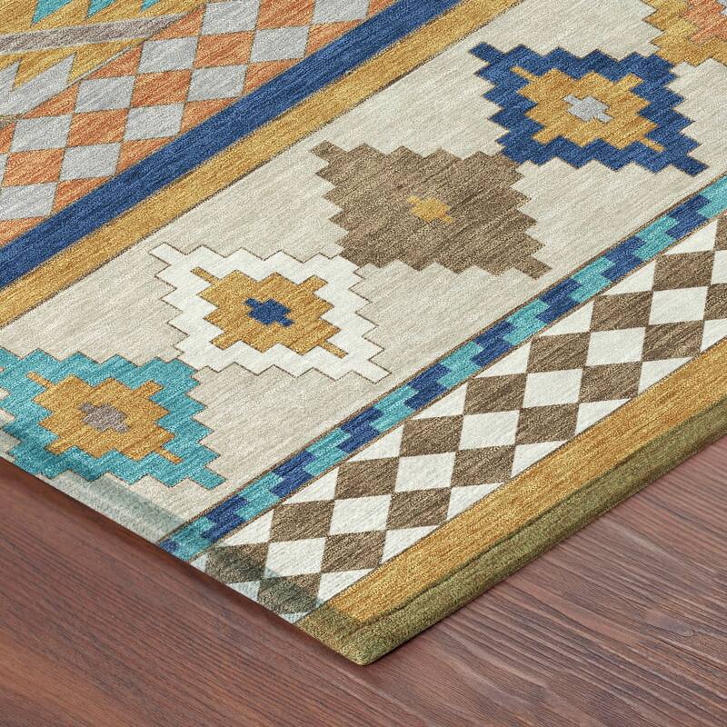 Machine Washable Indoor/ Outdoor Global Clemente Chantille Rug