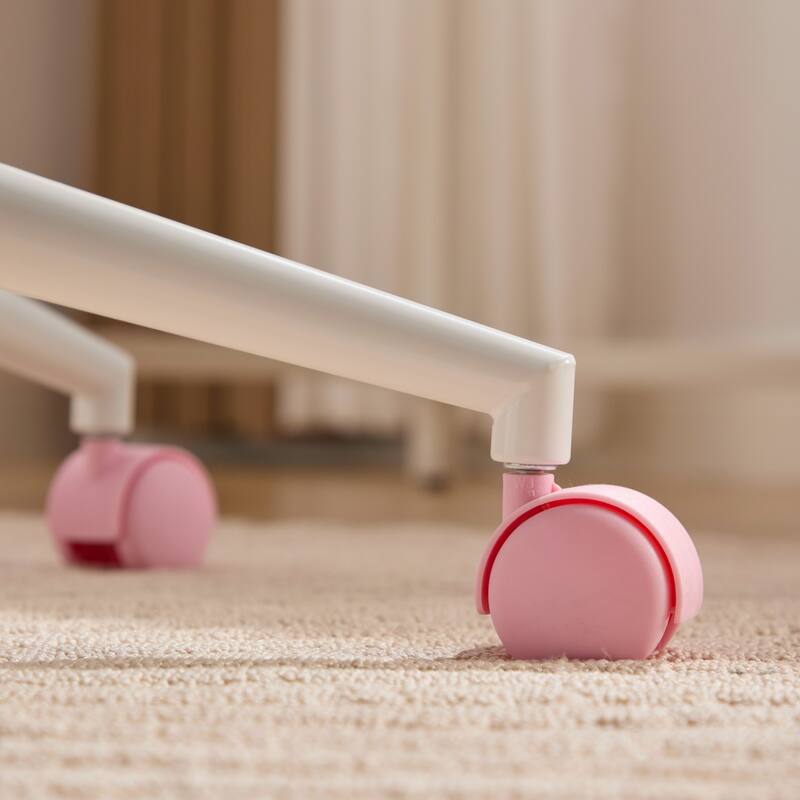 GDF Studio - Extra-Wide Faux Fur Upholstered Swivel Home Office Chair with Metal Base with 26.4" Oversized Seat