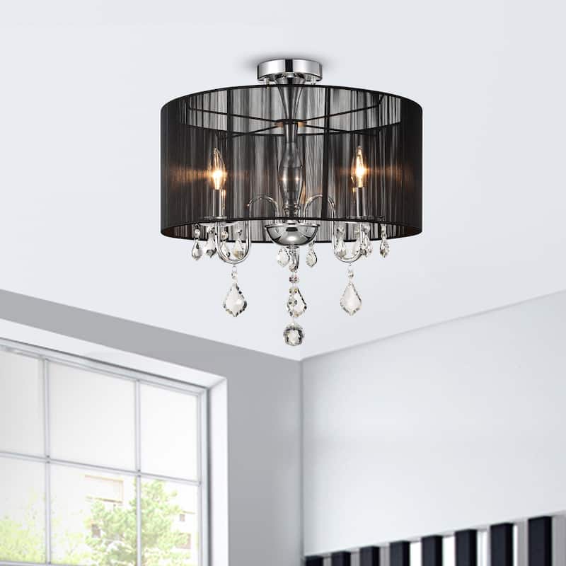 Warehouse of Tiffany Round Satin Crystal Chandelier