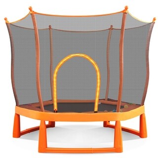 Toddlers Trampoline with Safety Enclosure Net and Balls Ball Pit Balls
