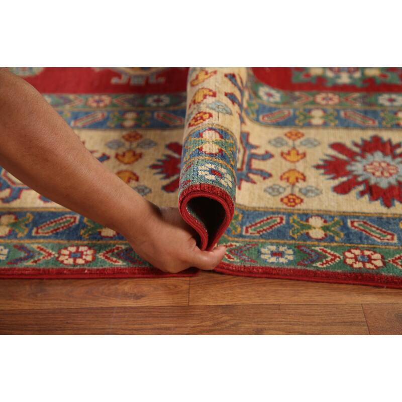 Large Red Kazak Oriental Area Rug Hand-Knotted Wool Carpet - 9'9" x 15'5"