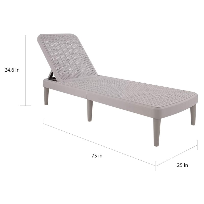 Mahina Resin Outdoor Chaise Lounge Chair by Havenside Home