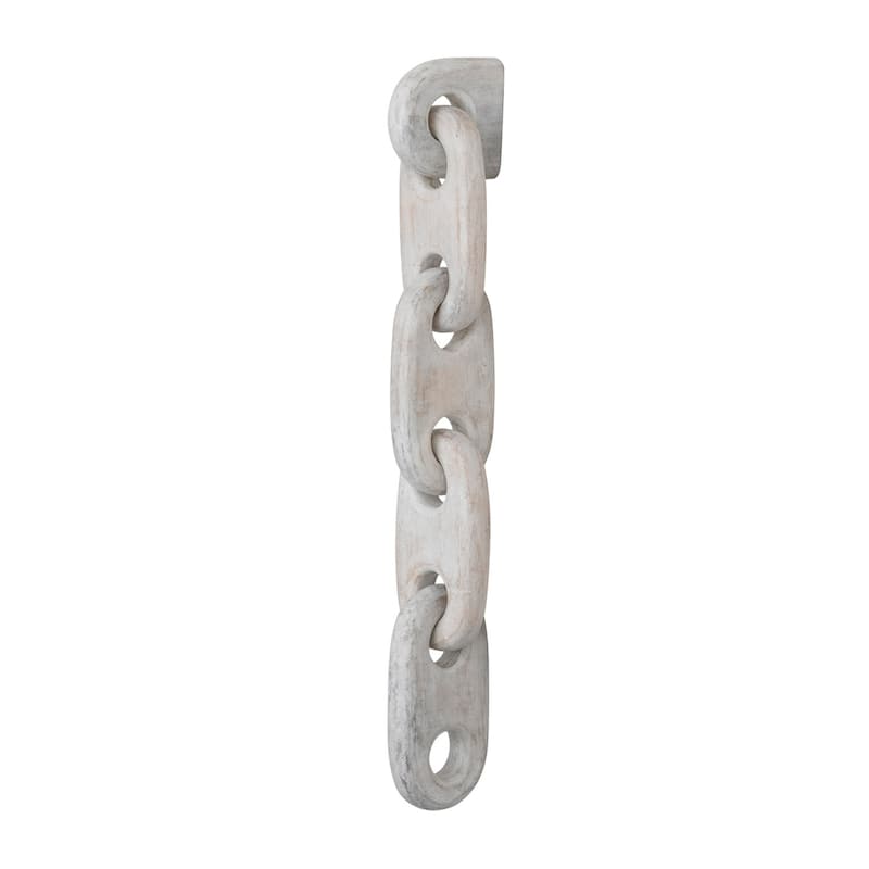 Mango Wood Chain Wall Décor with 5 Links
