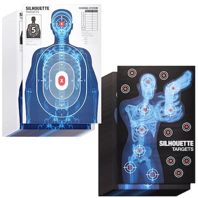 Maplefield 50-Pack Human Silhouette Large Paper Shooting Range Targets, 25x38 in
