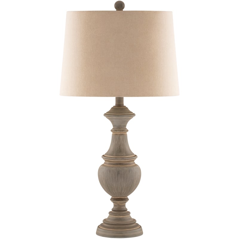 Livabliss Ronan Classic Grey Table Lamp - 28"H x 14"W x 14"D