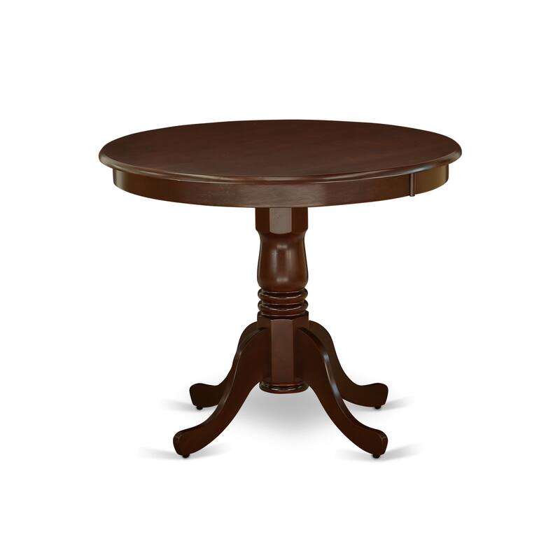 3-Piece Mahogany Finish Solid Wood Top Upholstered Dining Room Set with High Back (Seats-4)