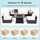 preview thumbnail 8 of 8, Costway 7 PCS Patio Furniture Set with 35" Propane Gas Fire Pit Table - See Details