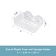 preview thumbnail 11 of 9, Kenney Plastic Suction Cup Soap or Sponge Dish - Clear