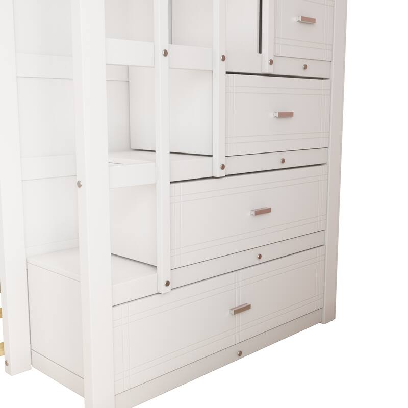 Twin Over Twin Solid Wood Bunk Bed