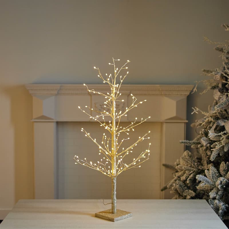 Gold LED Twig Tree 36"H - N/A