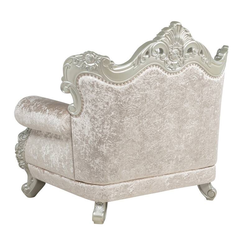 Best Master Furniture Cavari Champagne Pearl Traditional Accent Chair