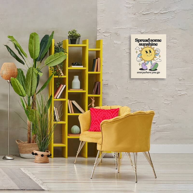 Stupell Retro Spread Some Sunshine Canvas Wall Art Design By Victoria Barnes